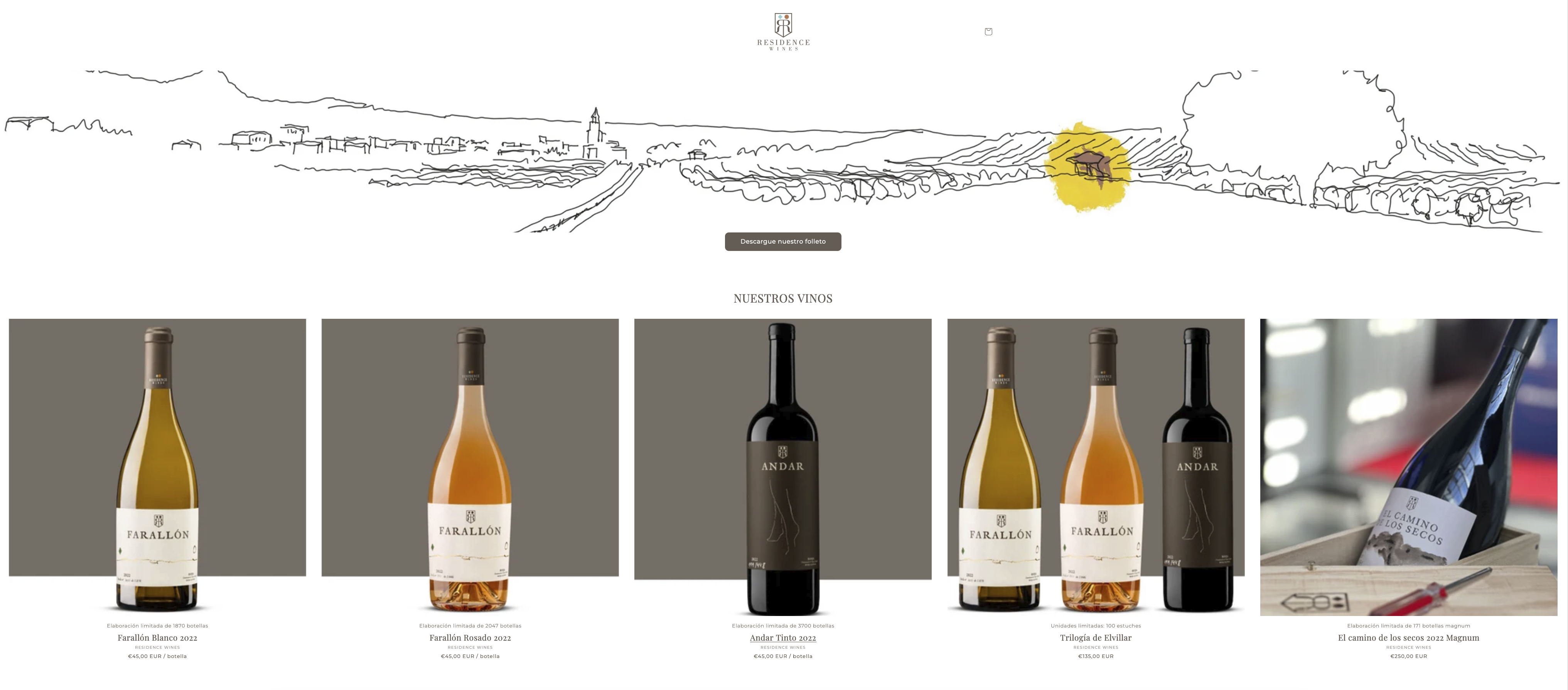 Web de Residence Wines
